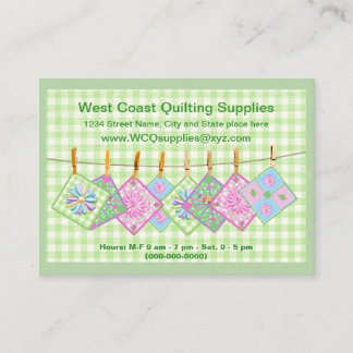 Business Card - Qulting Clothesline- Personalise