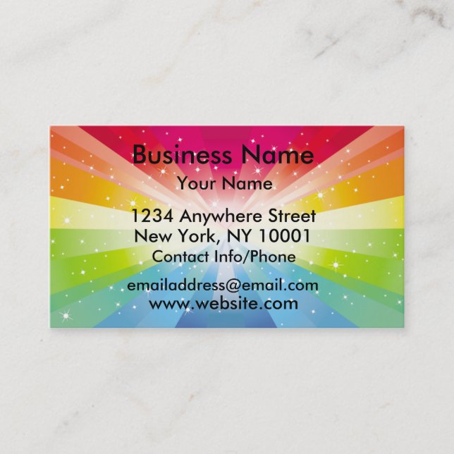 Business Card rainbow Explosion (Front)
