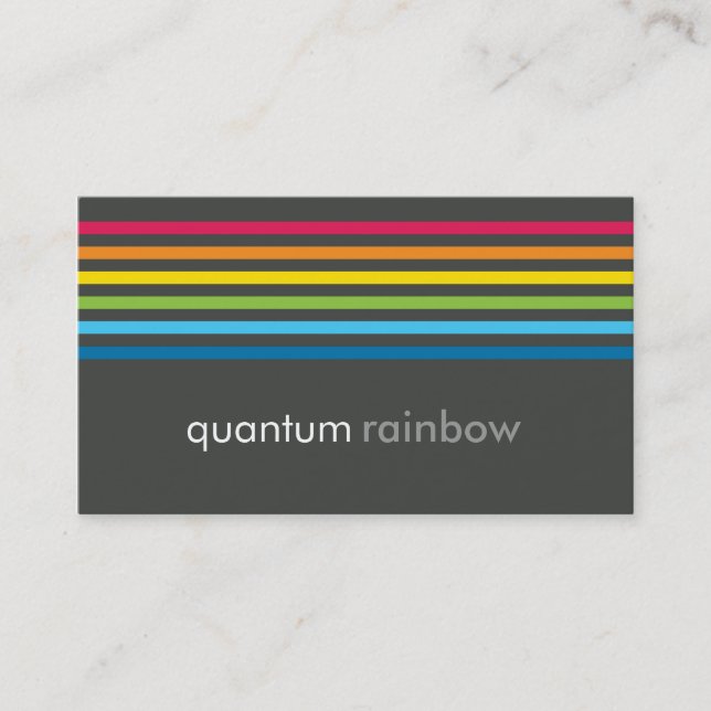 BUSINESS CARD :: rainbowed stripe 1 (Front)
