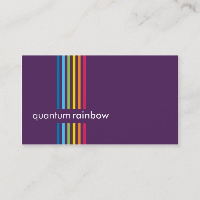 BUSINESS CARD :: rainbowed stripe 5 (Front)