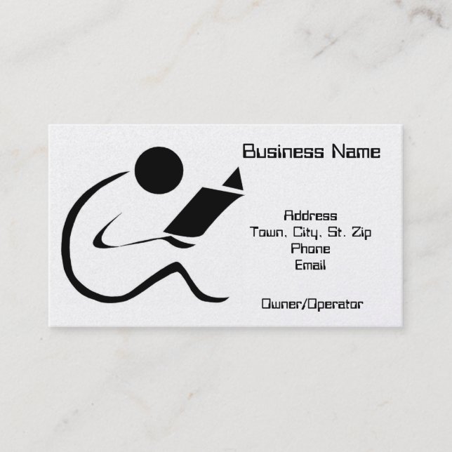 Business Card-Read-Great for Teachers or Library Card (Front)