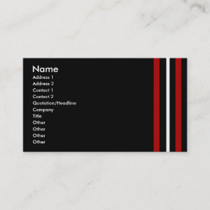 Business Card Red Black White