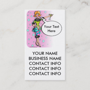 Business Card - Retro Martini Diva