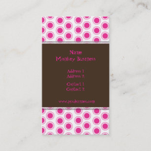 Business Card ~ Retro stars, magenta