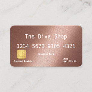 Business Card Rose Gold Brushed Credit Card