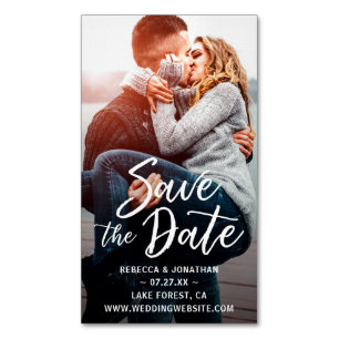 Business Card Save the Date Magnets   25 Pack
