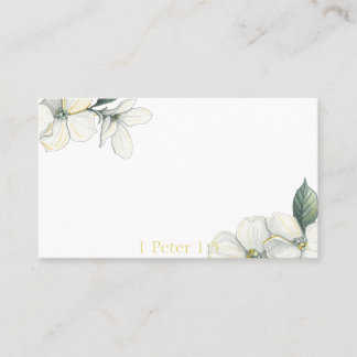 Business Card, scripture, dogwood, floral Business Card