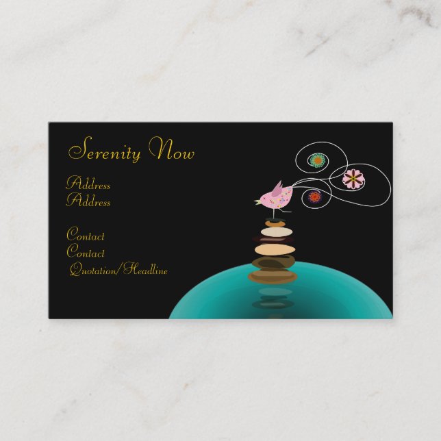 Business card, Serenity Now Business Card (Front)