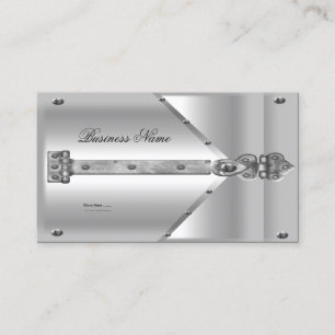 Business Card Silver Metal Lock Hinge