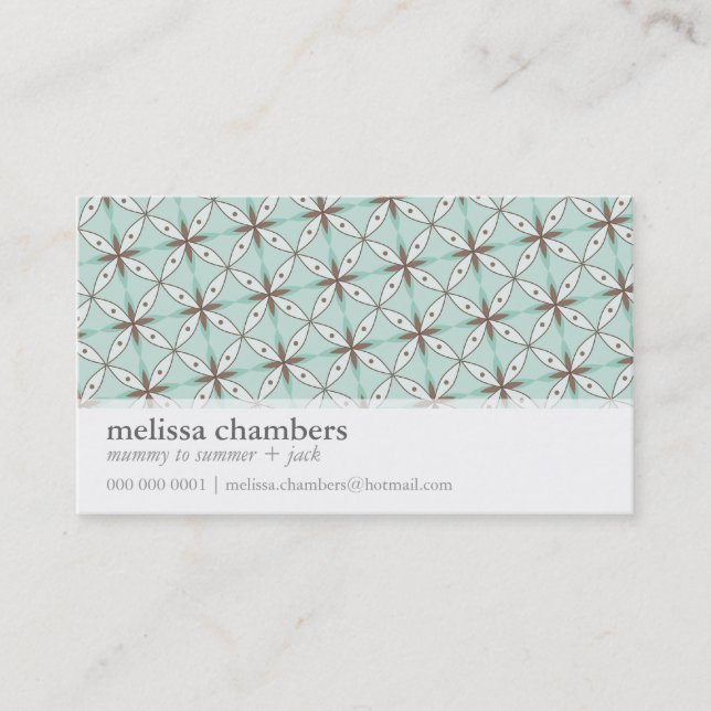 BUSINESS CARD simple funky pattern (Front)