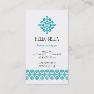 BUSINESS CARD simple modern motif turquoise