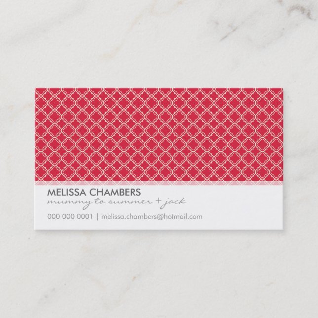 BUSINESS CARD :: simplistic-pattern 4L (Front)