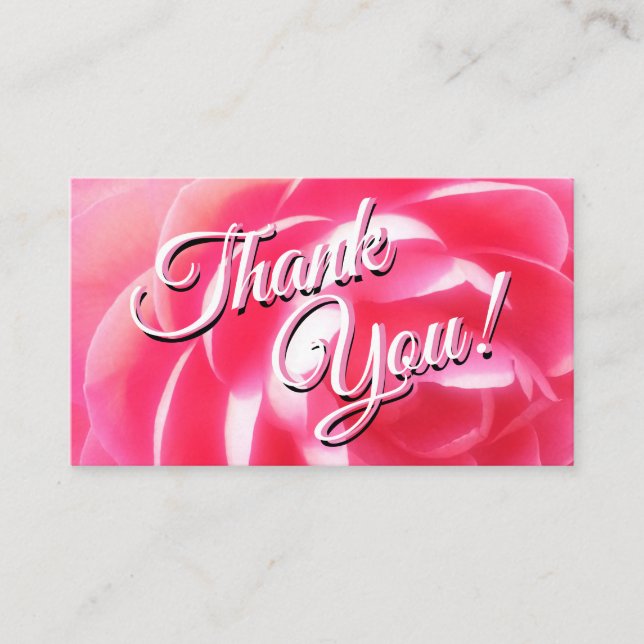 Business Card size "Thank you" note (Front)