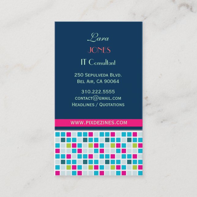 Business Card Square Colours (Front)