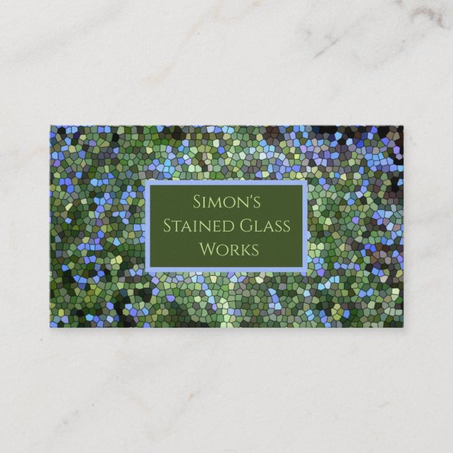 Business Card, "Stained Glass" Business Card (Front)