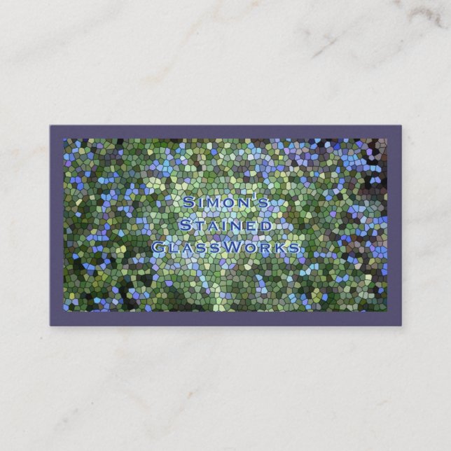 Business Card, "Stained Glass" Card (Front)