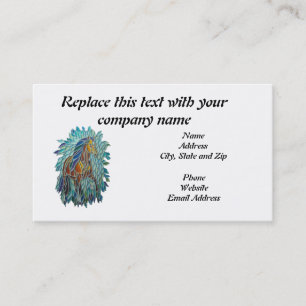 Business Card, Stained Glass Horse Card