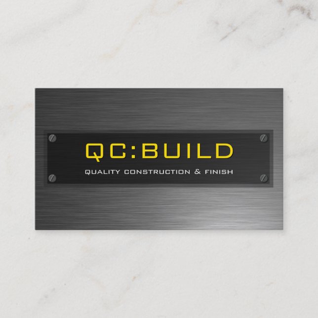 BUSINESS CARD :: stainless steel riveted 1 (Front)