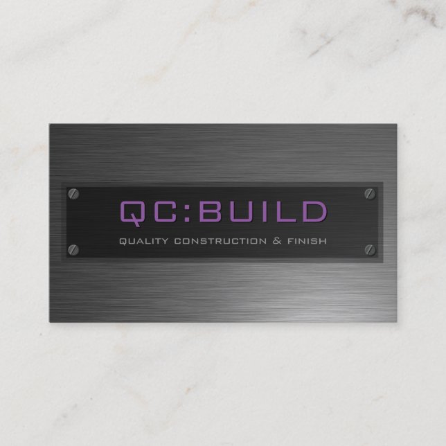 BUSINESS CARD :: stainless steel riveted 9 (Front)