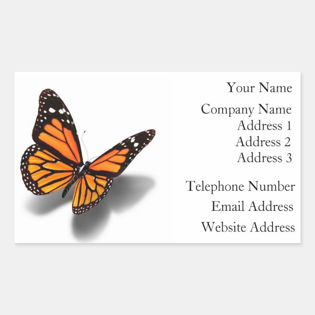 Business Card Stickers Butterfly (Front)