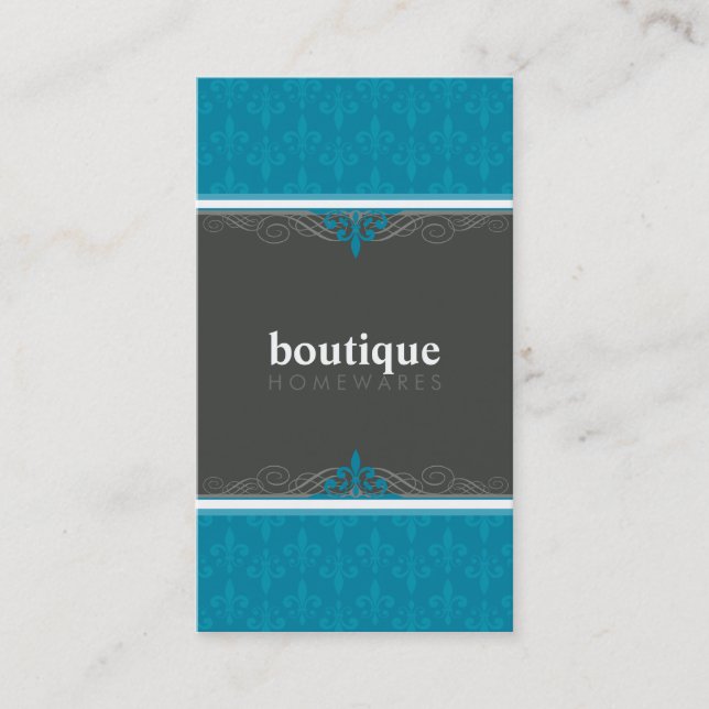 BUSINESS CARD stylish fleur de lis (Front)