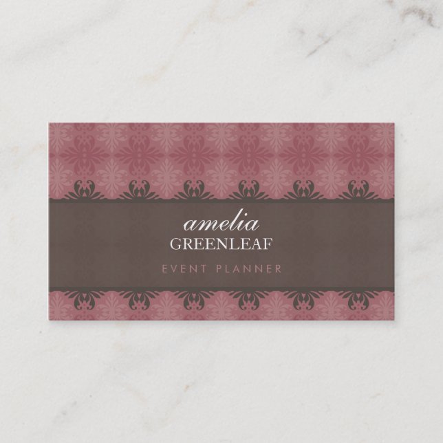 BUSINESS CARD :: stylish patterned 13 (Front)