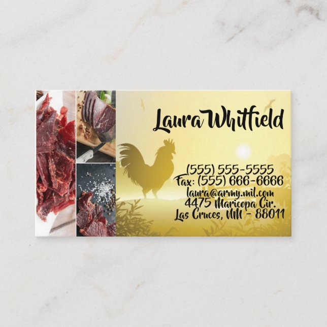 Business Card Sunny Morning Farm Country Rustic Su (Front)