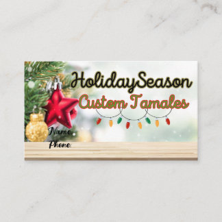 Business Card, Tarjetas de Negocio Tamales Business Card