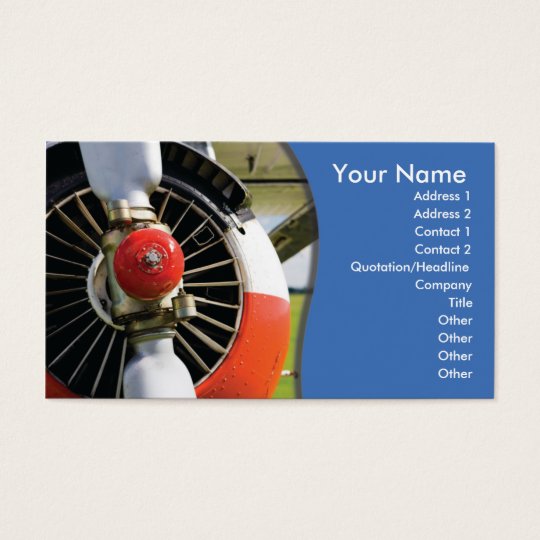 business card template aviation