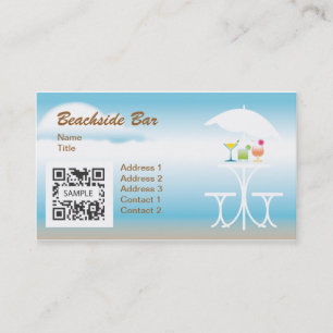 Business Card Template Beachside Bar