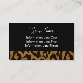 Business Card Template **Bold Leopard Print