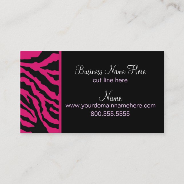 Business Card Template **Bold Pink (Front)