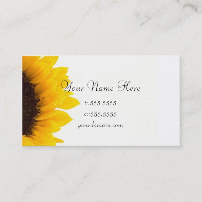 Business Card Template **Bold Sunflower (Front)