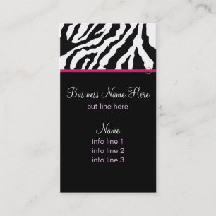 Business Card Template **Bold Zebra Print