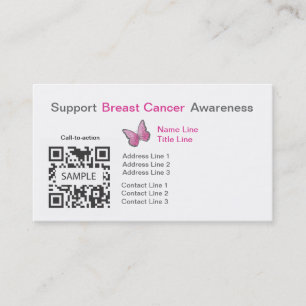 Business Card Template Breast Cancer Awareness