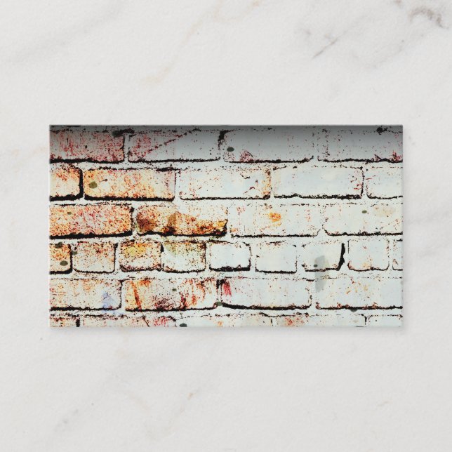 business card template brick wall photograph (Front)