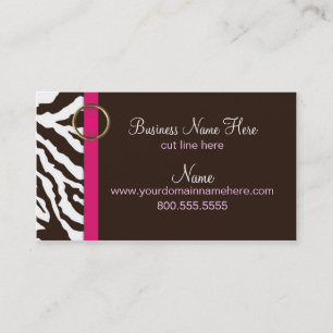 Business Card Template **Brown Zebra Pattern