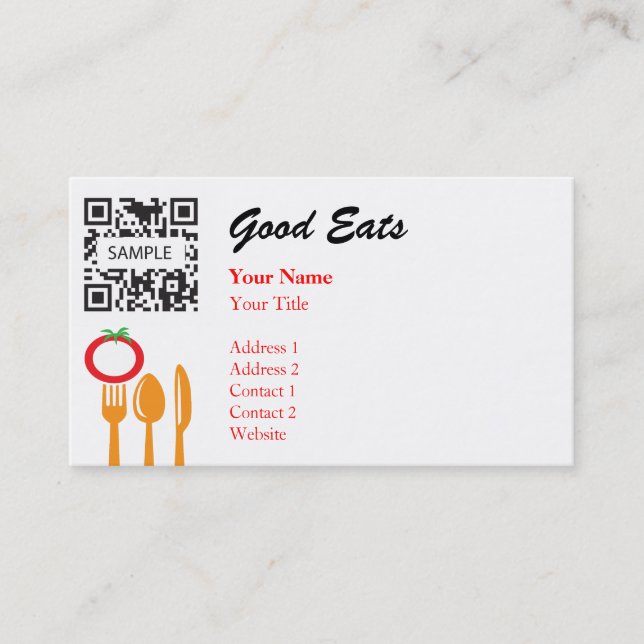 Business Card Template Casual Dining Italian (Front)