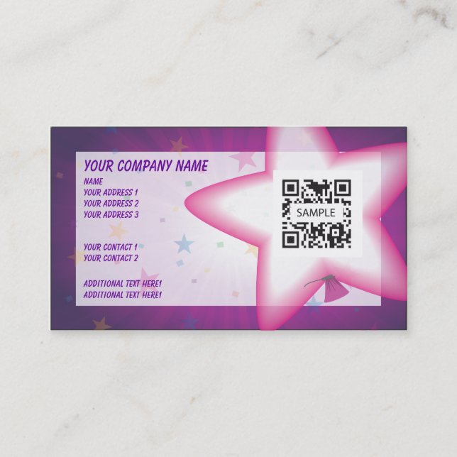 Business Card Template Celebration (Front)