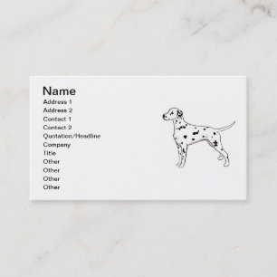 Business Card Template: Dalmatian (Black Spotted)