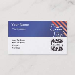 Business Card Template Democratic Donkey 2