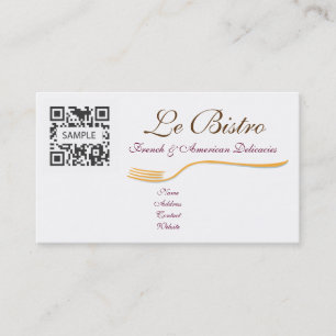 Business Card Template Fine Dining French