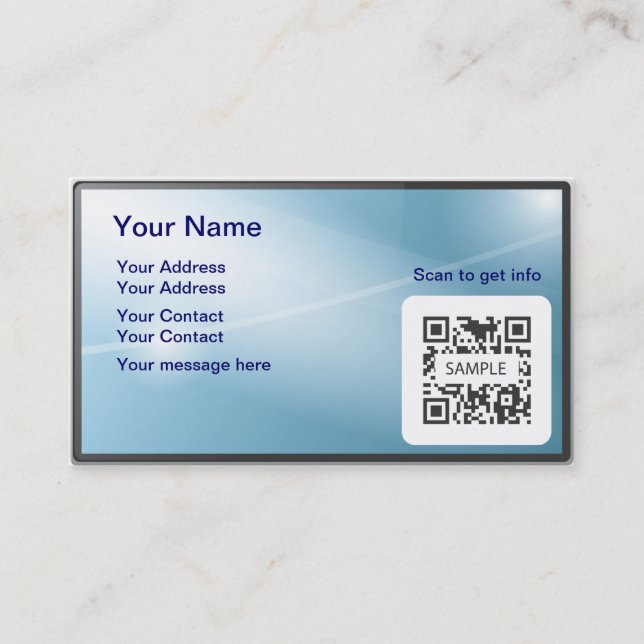 Business Card Template Generic Blue Light (Front)