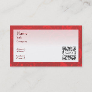 Business Card Template Generic Red Border