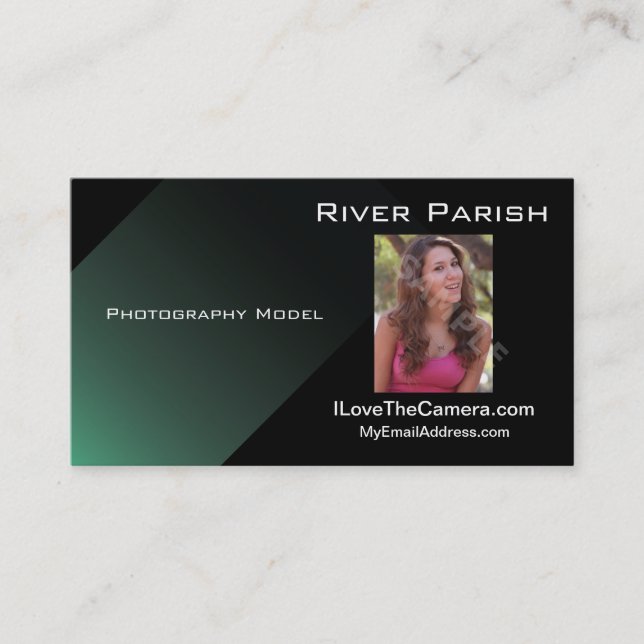 Business Card Template Headshot Model Actors (Front)