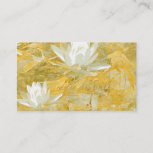 business card template lotus flower collage art