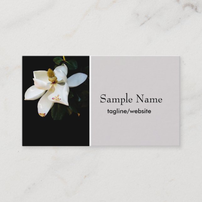 business card template magnolia original photo art (Front)