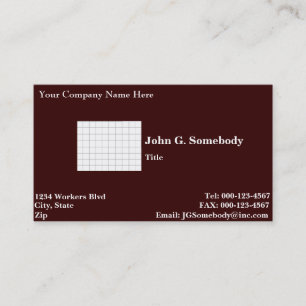 business card template maroon