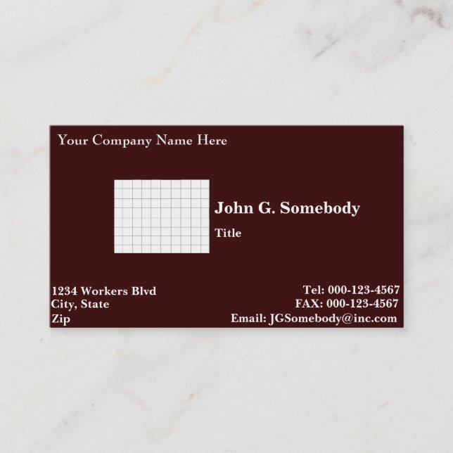 business card template maroon (Front)