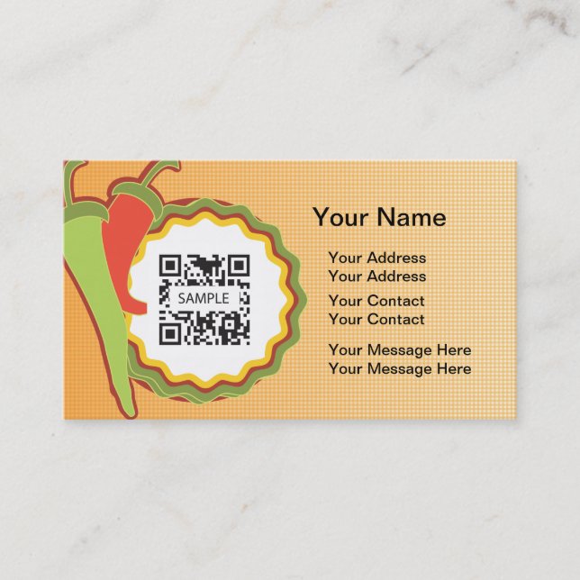 Business Card Template Mexican Restaurant (Front)